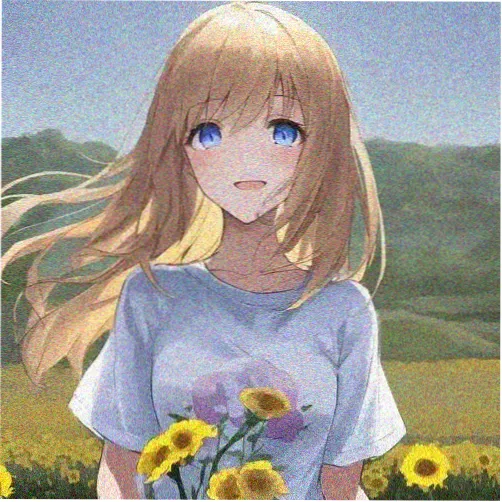 留言者阿岚的头像：浅绿色背景下的插画人像