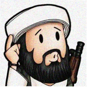 留言者江树的头像：暖棕色背景下的插画人像