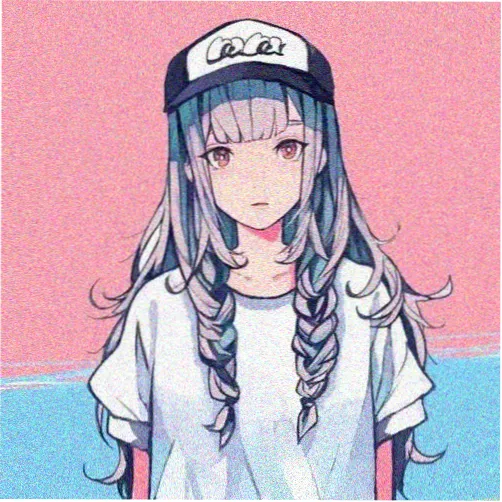 留言者老周的头像：松石绿色背景下的插画人像